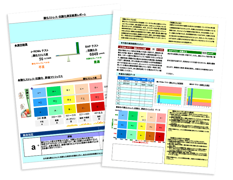 施術後測定結果レポート