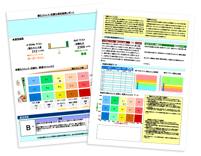 施術前測定結果レポート